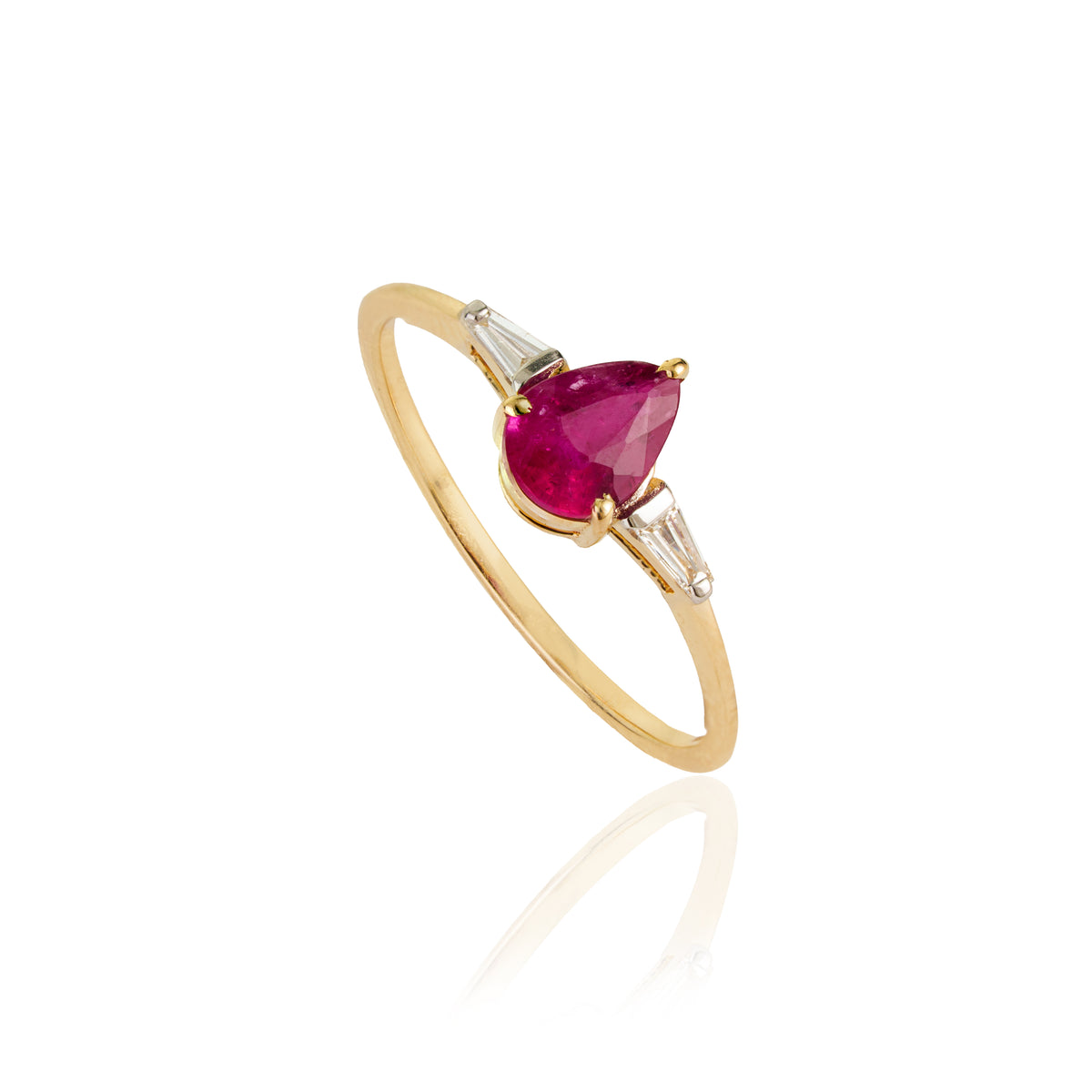 Ruby Pear Shaped Ring