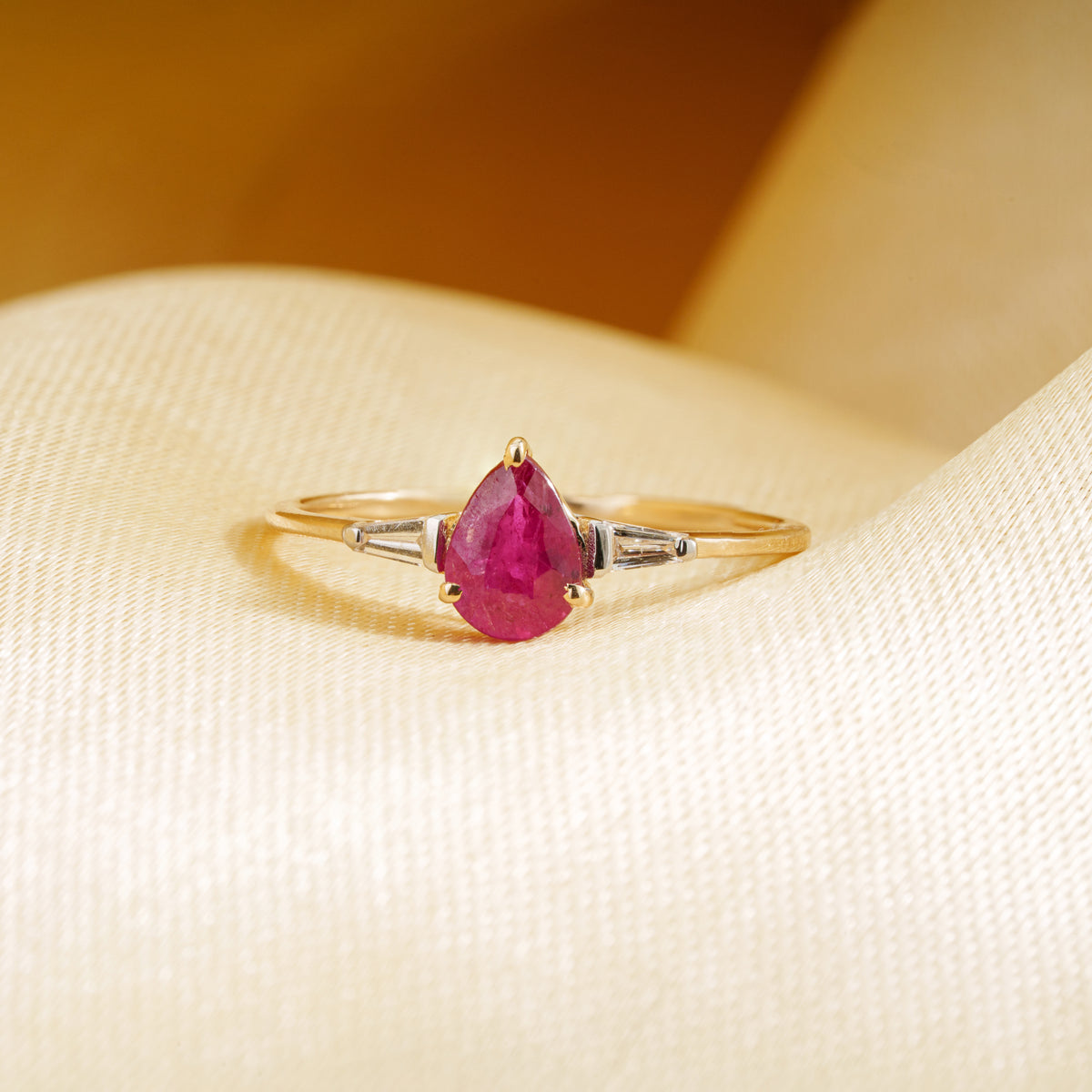 Ruby Pear Shaped Ring