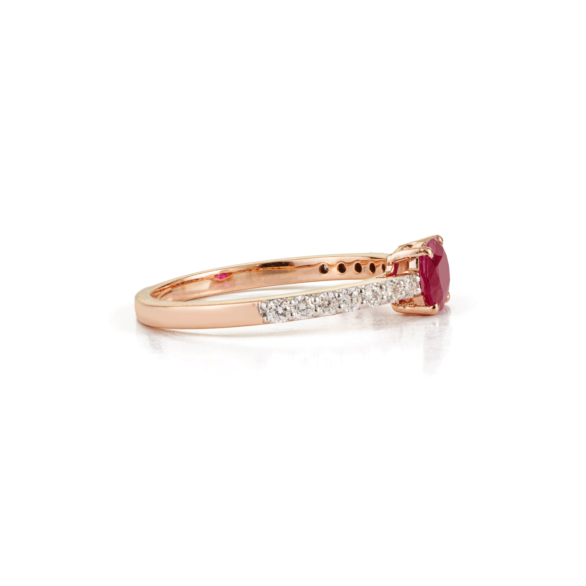 Oval Ruby & Diamond Ring