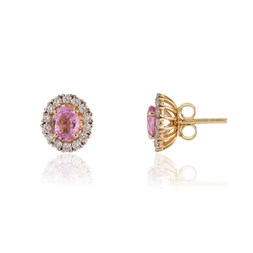 Pink Sapphire Stud Diamond