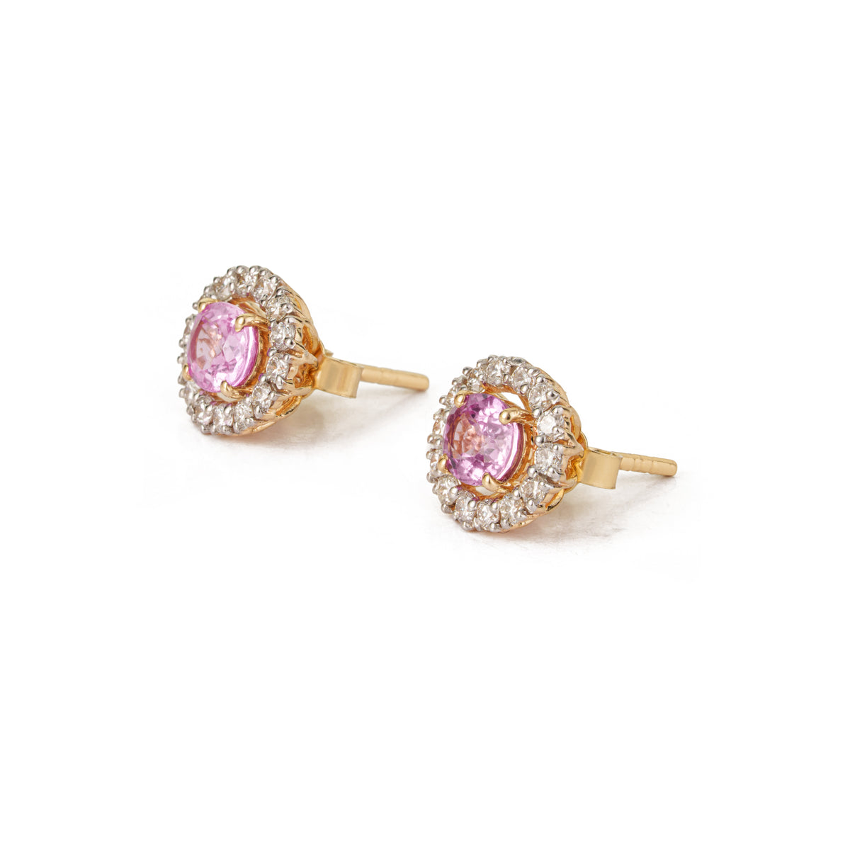 Pink Sapphire Stud Diamond