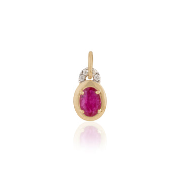 Ruby Pendant with Diamonds