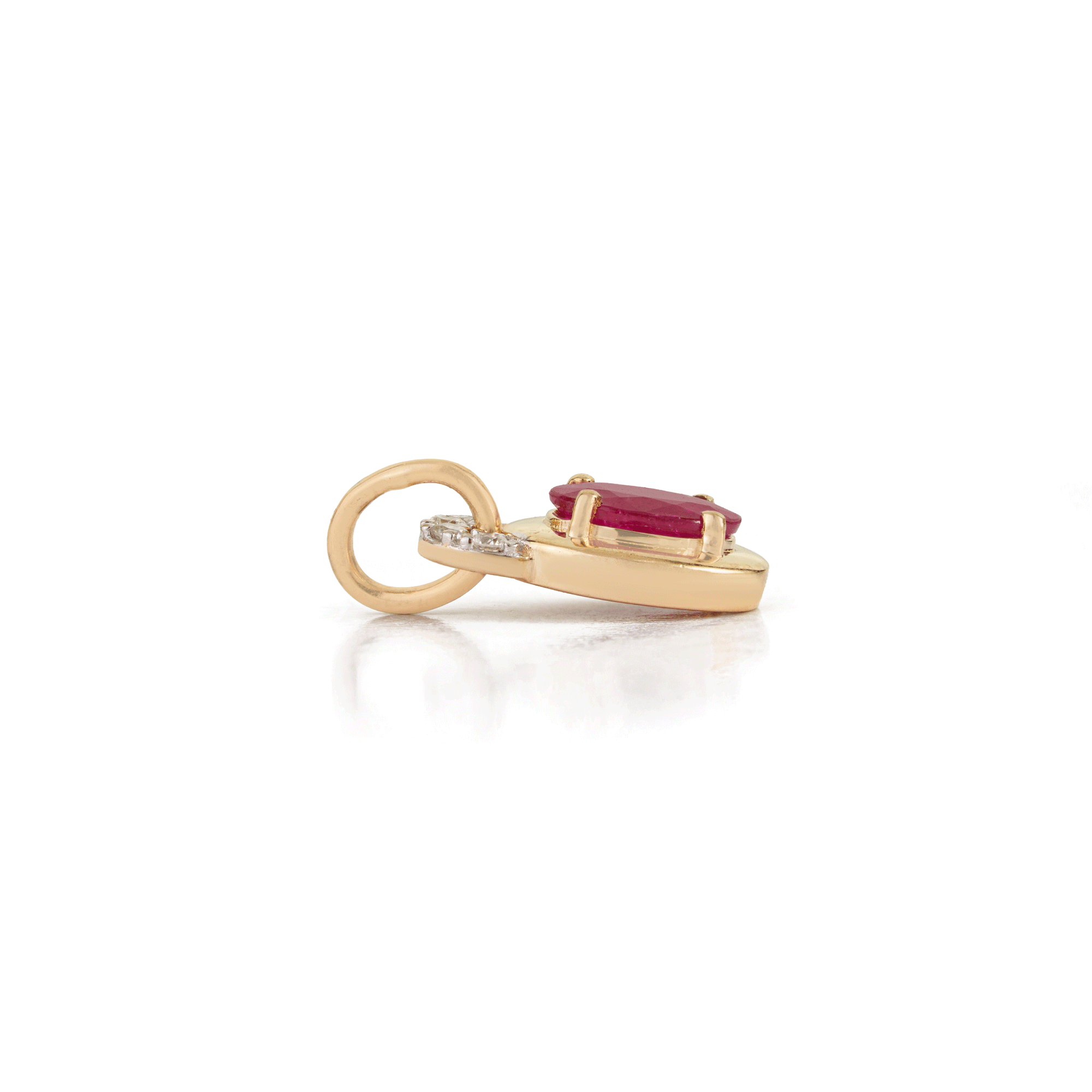 Ruby Pendant with Diamonds