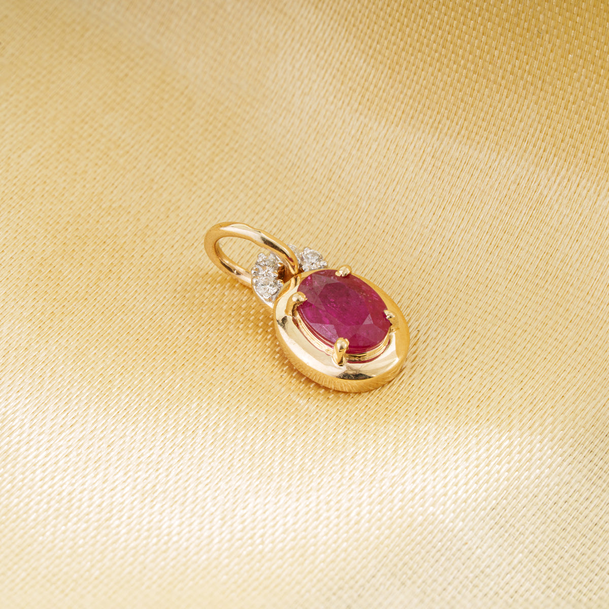 Ruby Pendant with Diamonds