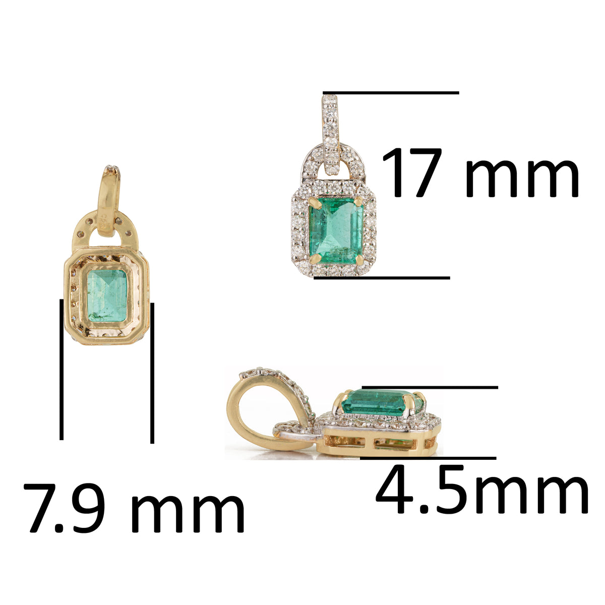Emerald Diamond Pendant