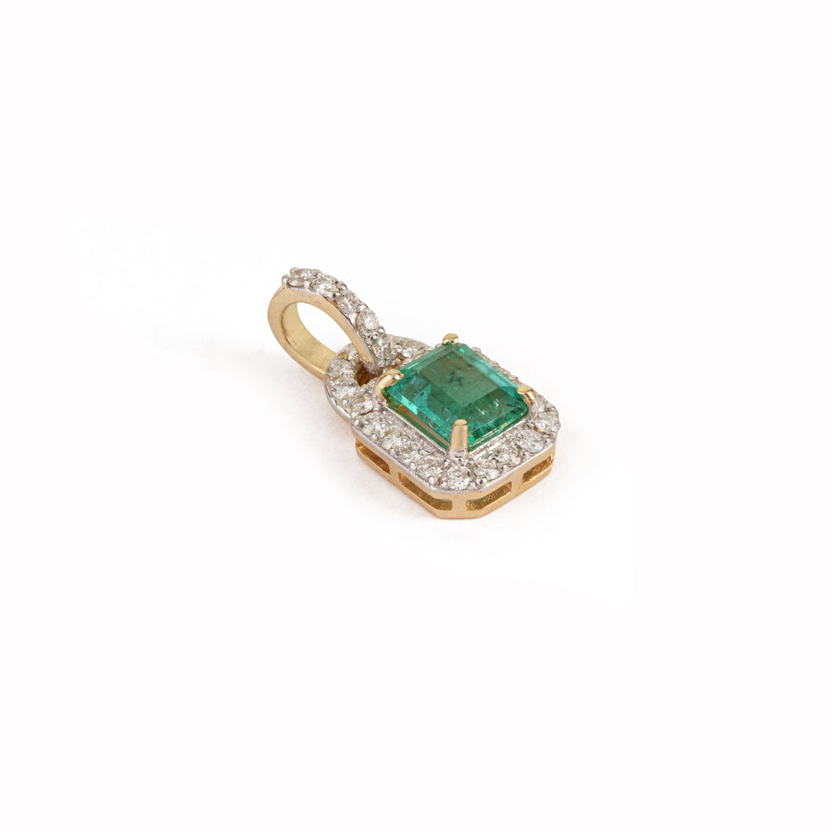 Emerald Diamond Pendant