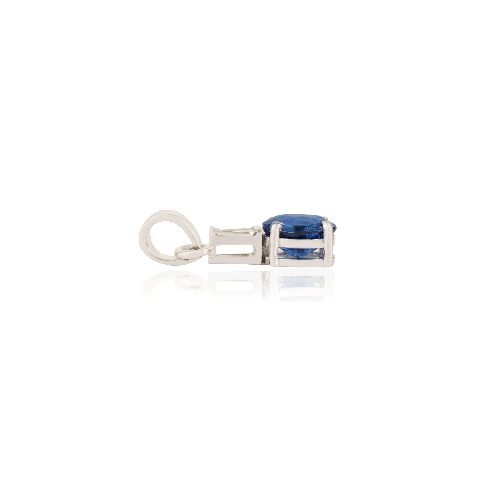 Blue Sapphire & Diamond Pendant