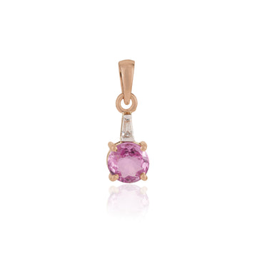 Pink Sapphire & Diamond Pendant