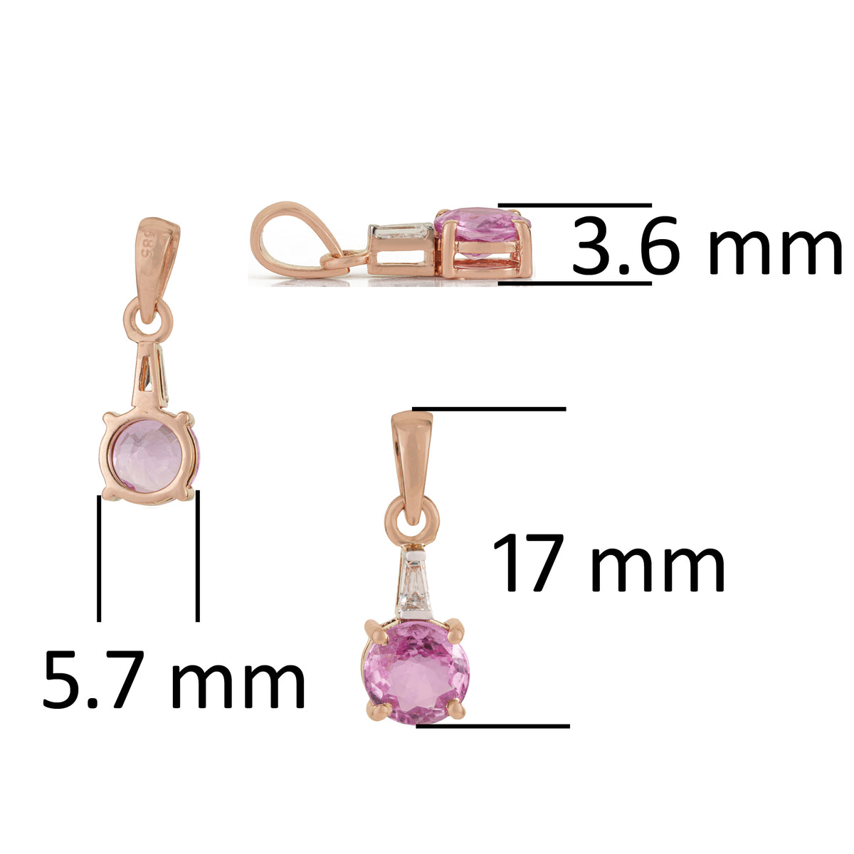 Pink Sapphire & Diamond Pendant