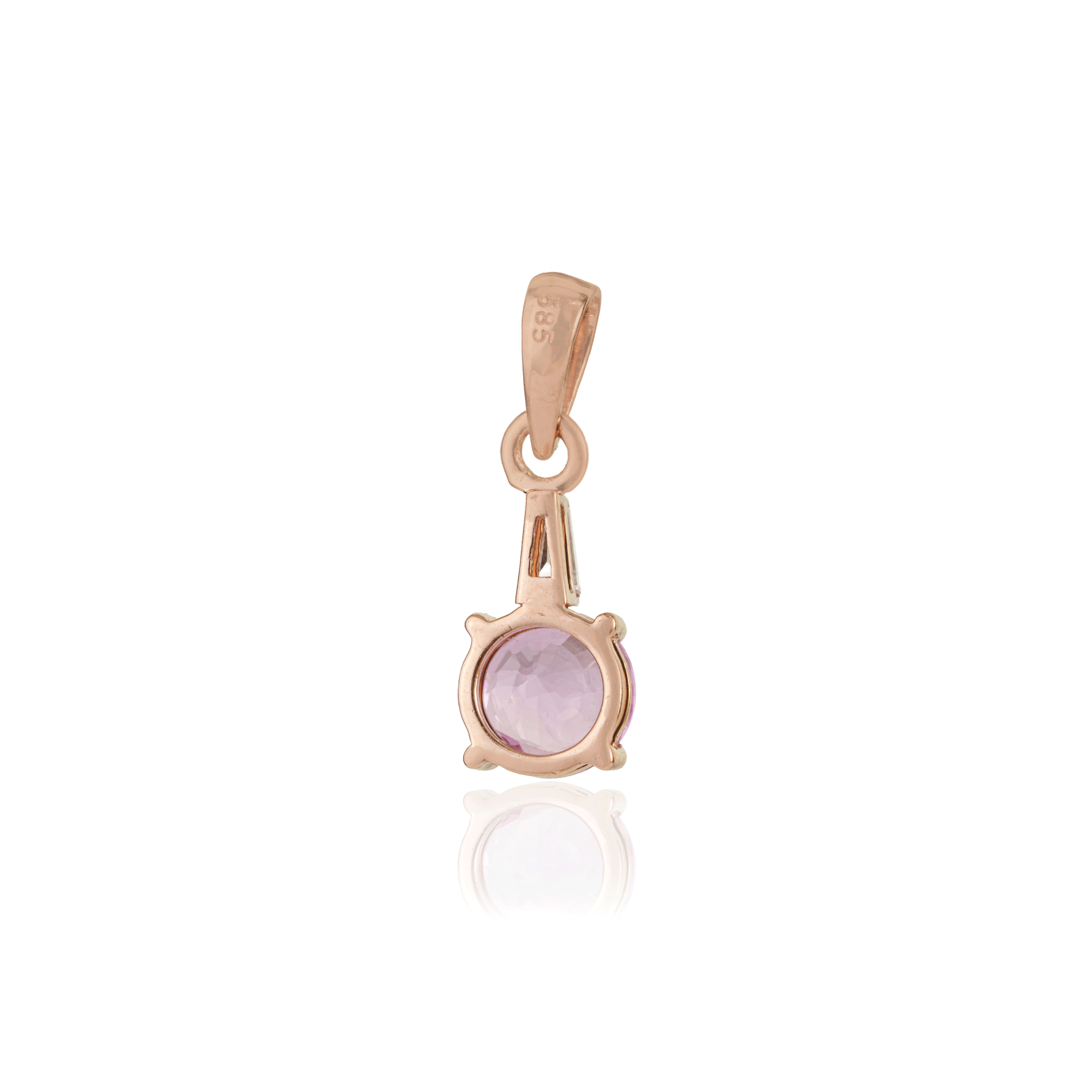 Pink Sapphire & Diamond Pendant