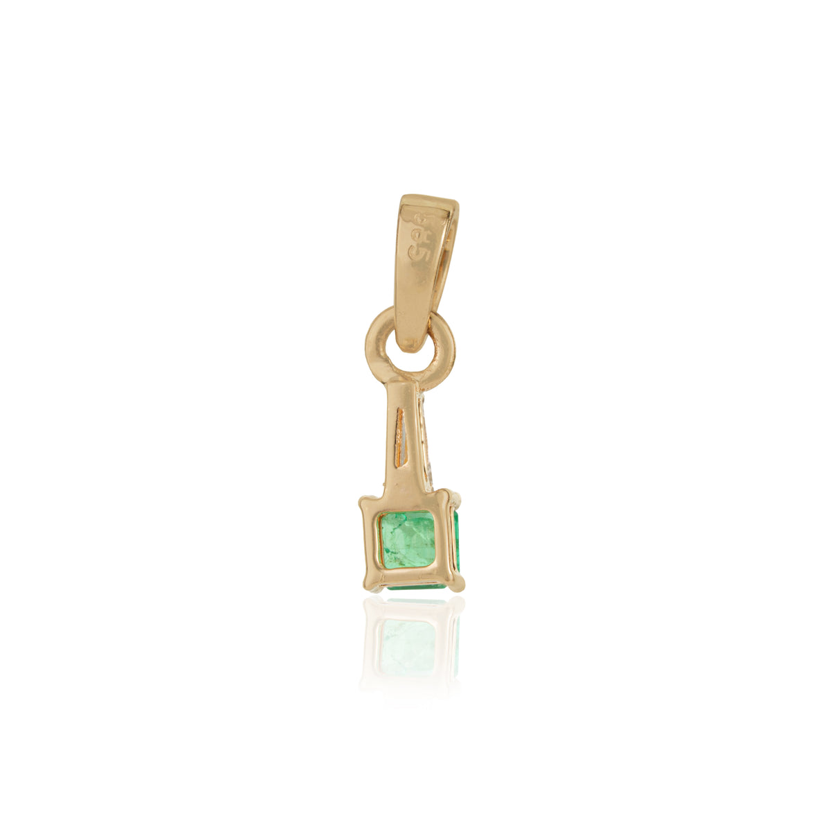 Emerald Diamond Gold Pendant