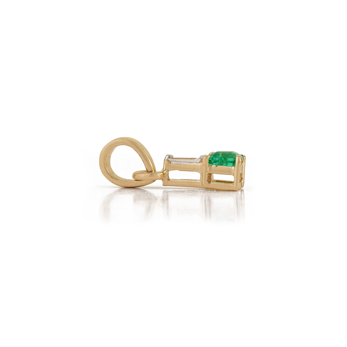 Emerald Diamond Gold Pendant