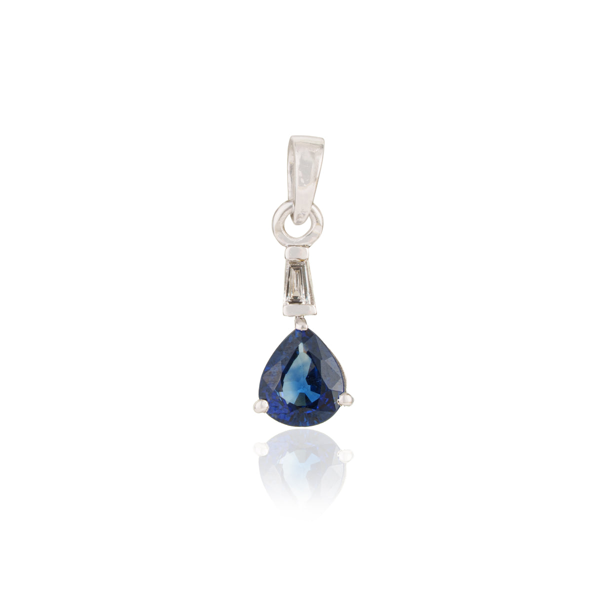 Blue Sapphire Diamond Pendant