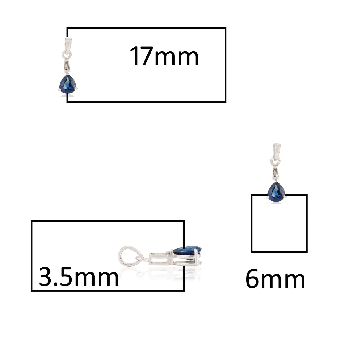 Blue Sapphire Diamond Pendant