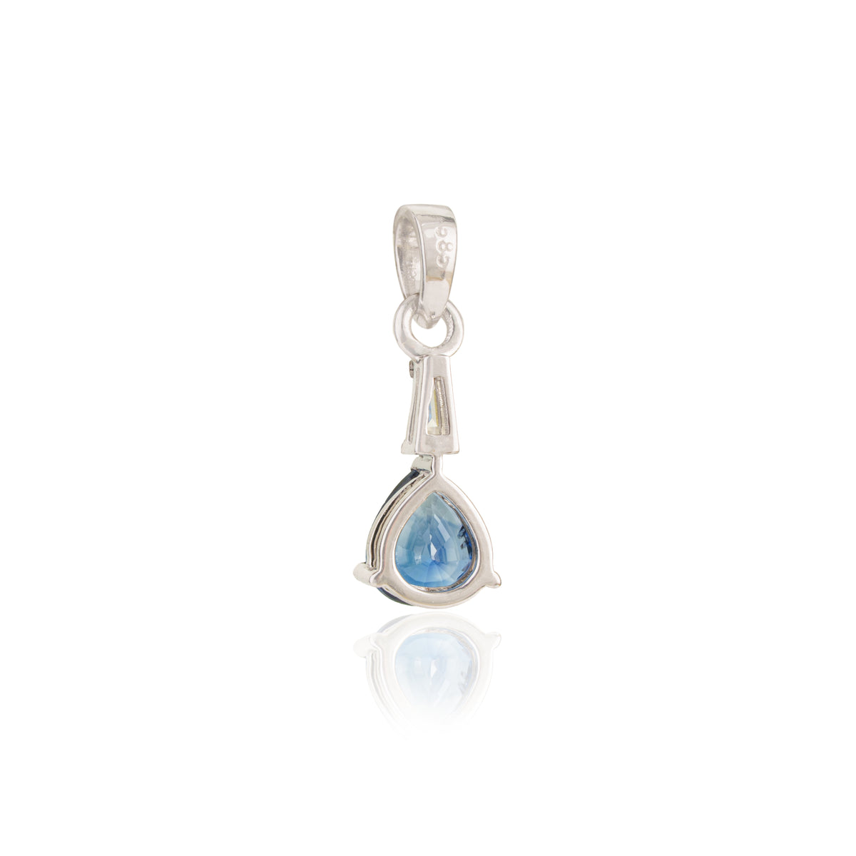 Blue Sapphire Diamond Pendant