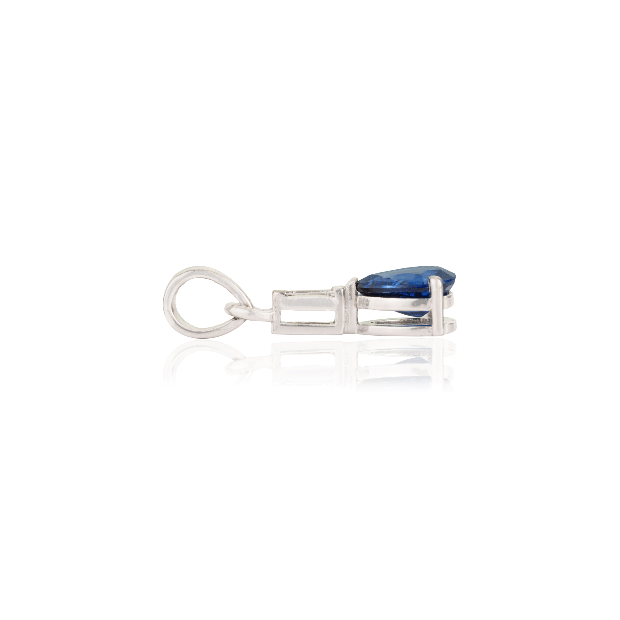 Blue Sapphire Diamond Pendant