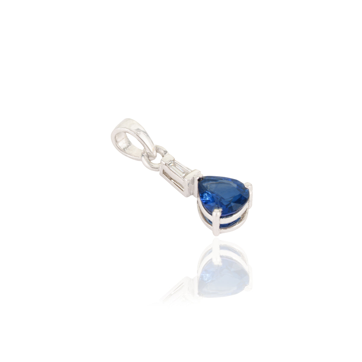 Blue Sapphire Diamond Pendant