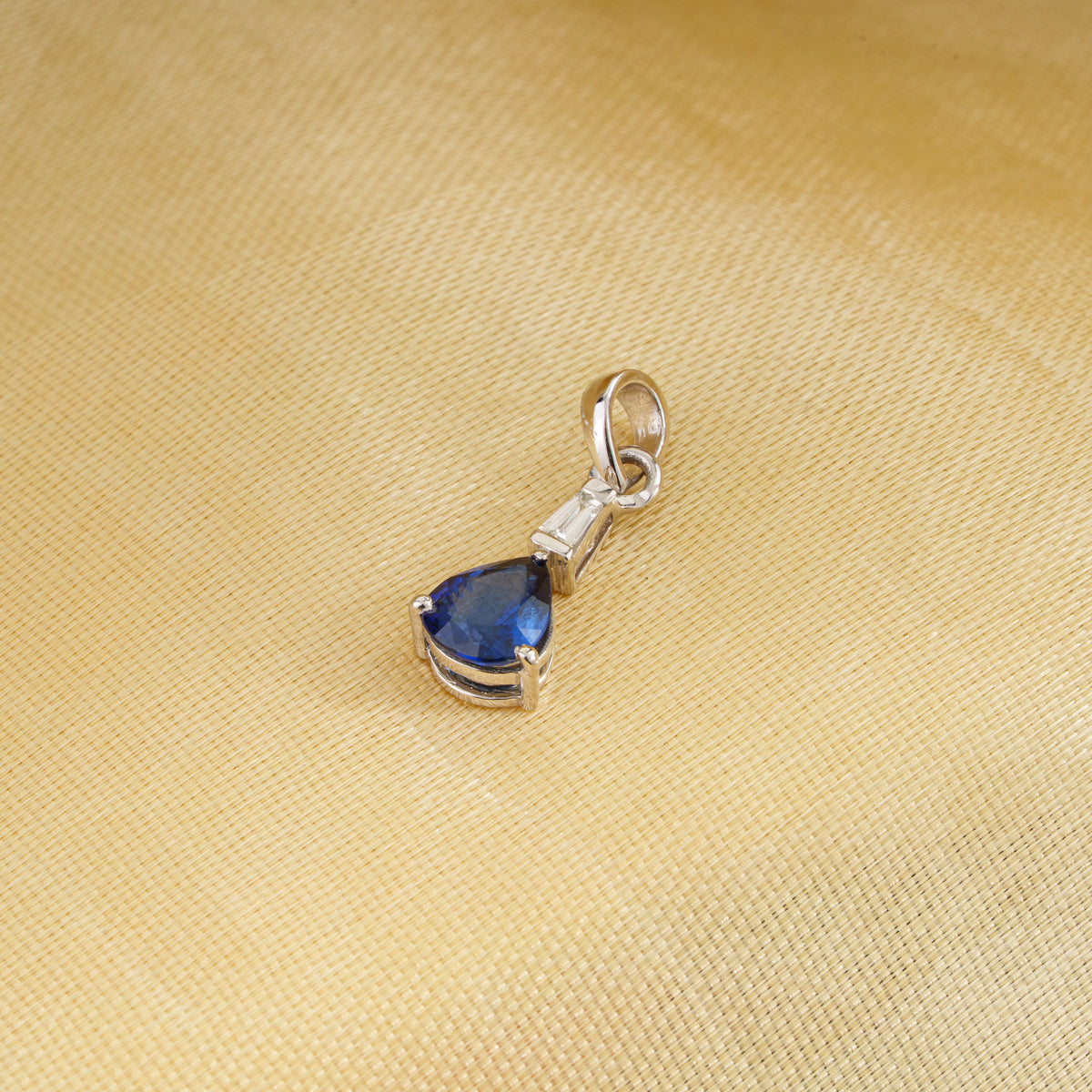 Blue Sapphire Diamond Pendant