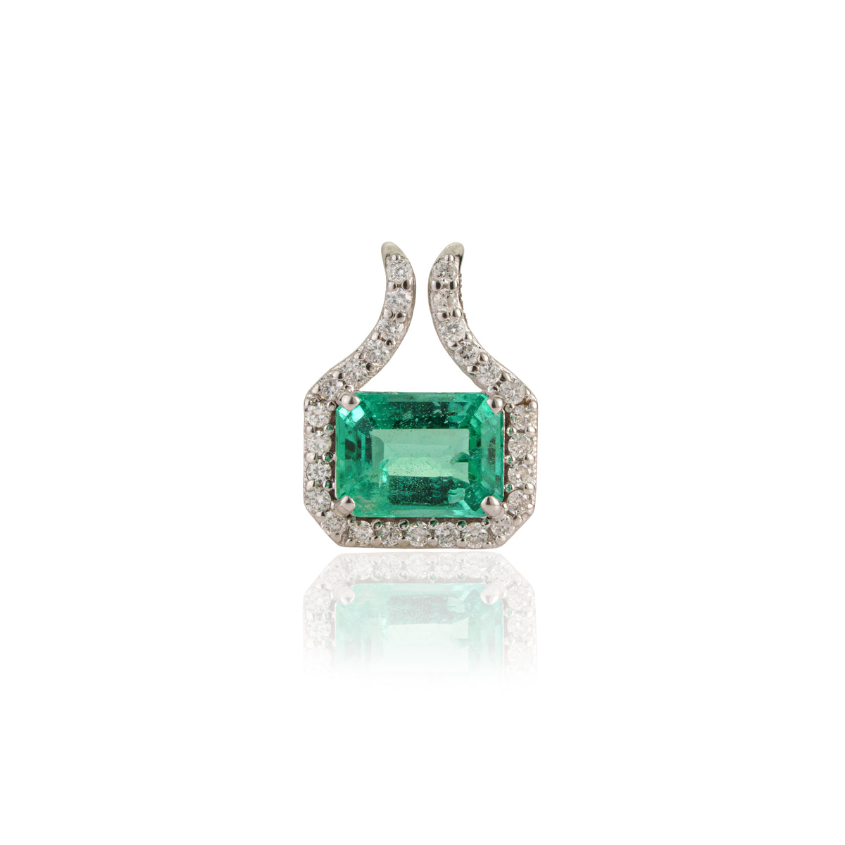 Emerald Diamond Pendant