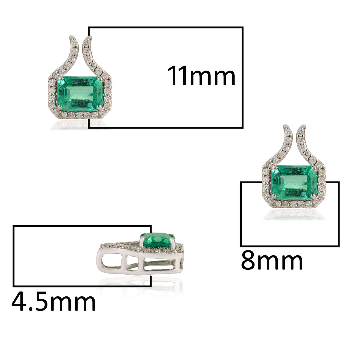 Emerald Diamond Pendant