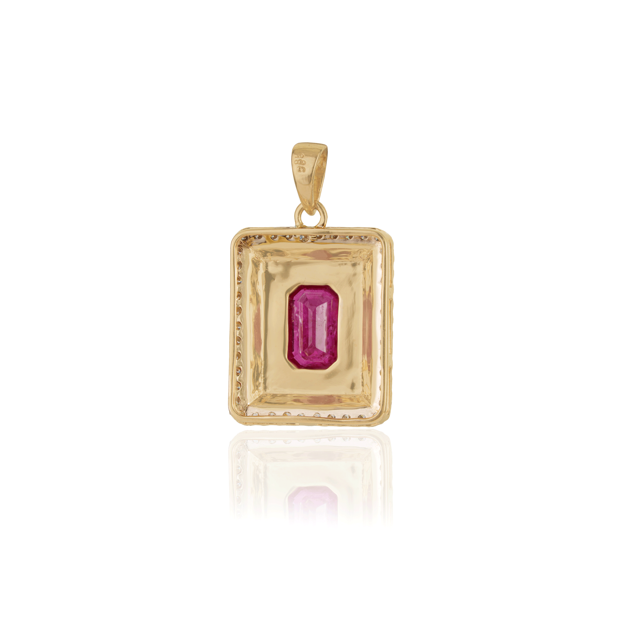 Ruby Diamond Gold Pendant