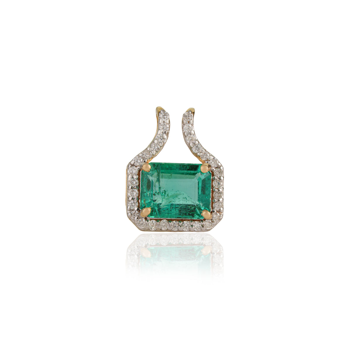 Emerald Diamond Pendant Necklace