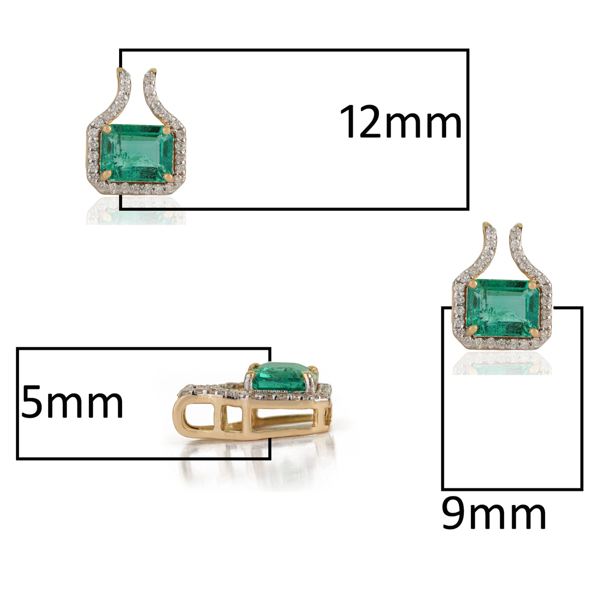 Emerald Diamond Pendant Necklace