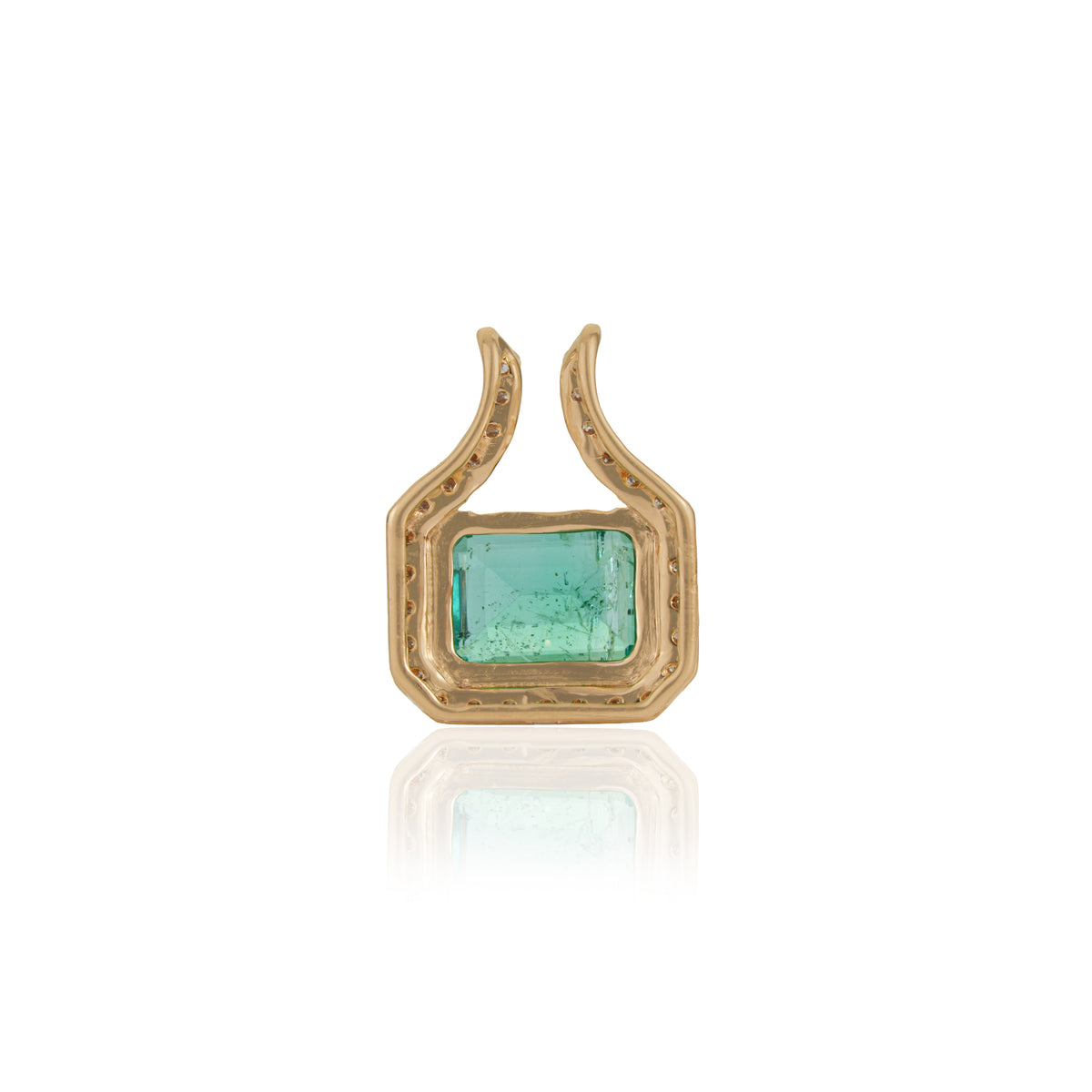 Emerald Diamond Pendant Necklace