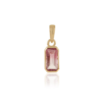 Pink Tourmaline Pendant Necklace