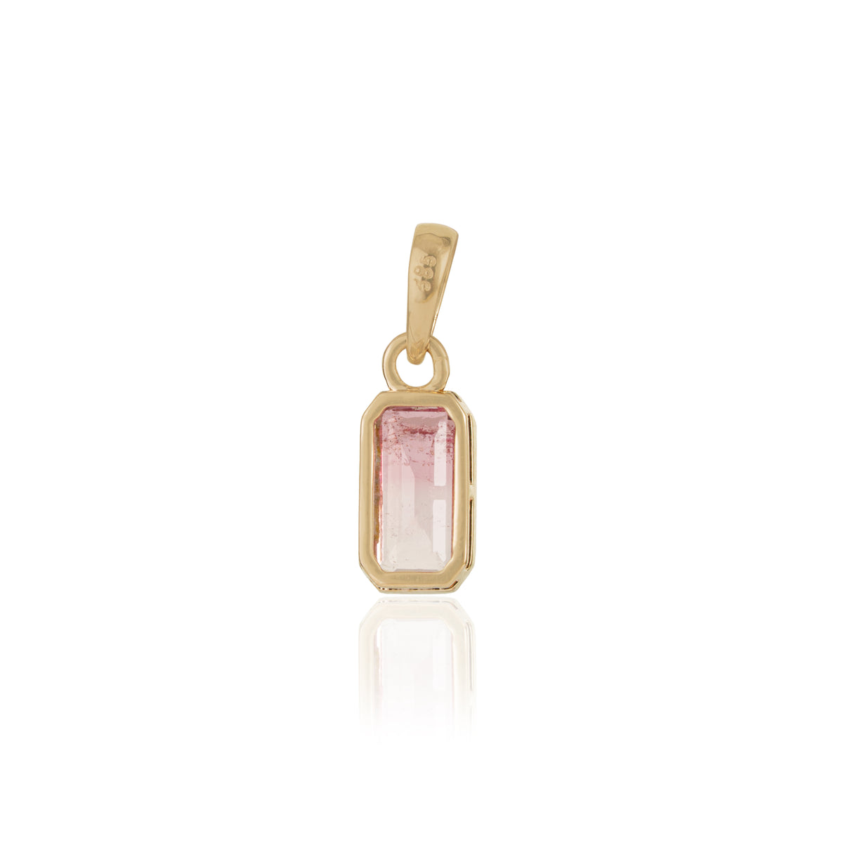 Pink Tourmaline Pendant Necklace