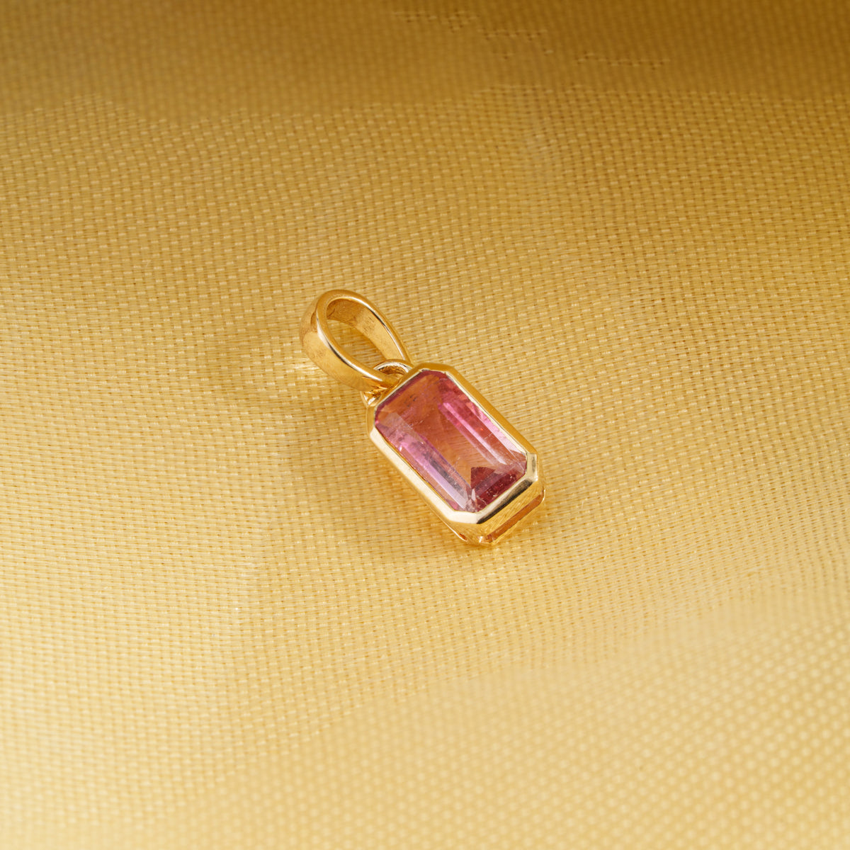 Pink Tourmaline Pendant Necklace