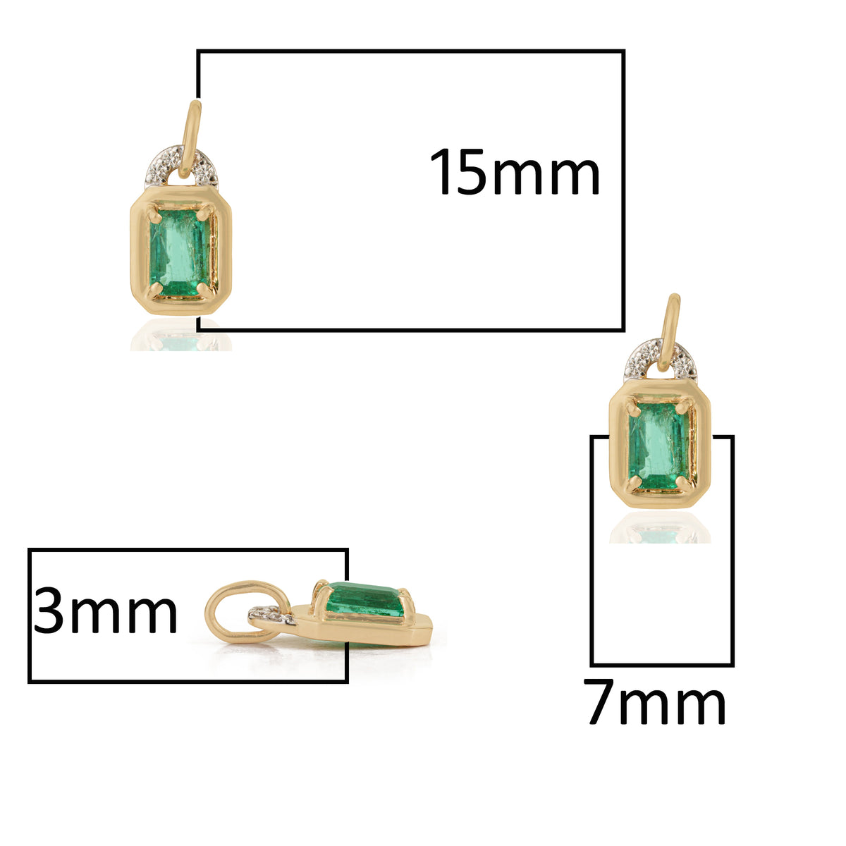 Emerald Diamond Pendant Necklace