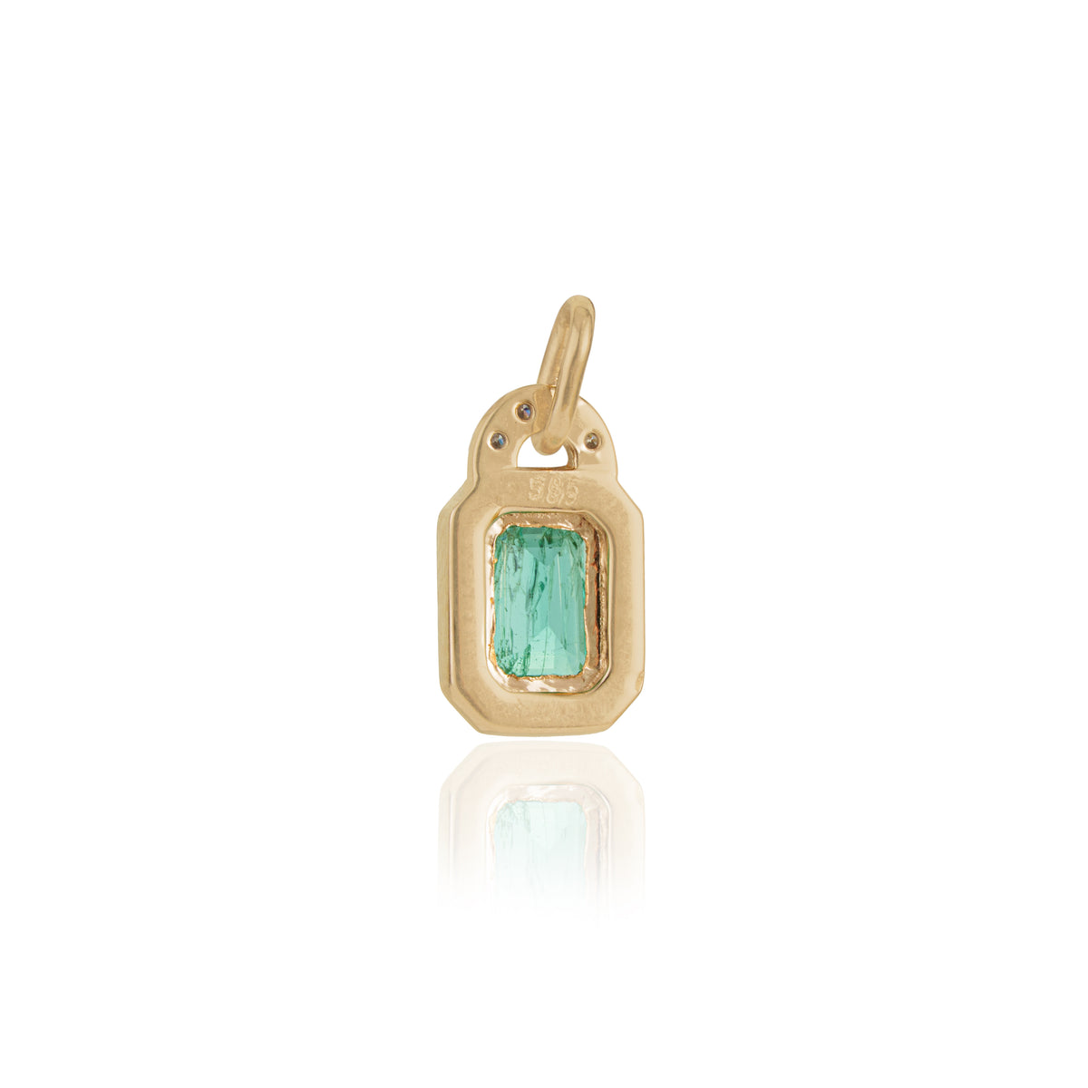Emerald Diamond Pendant Necklace