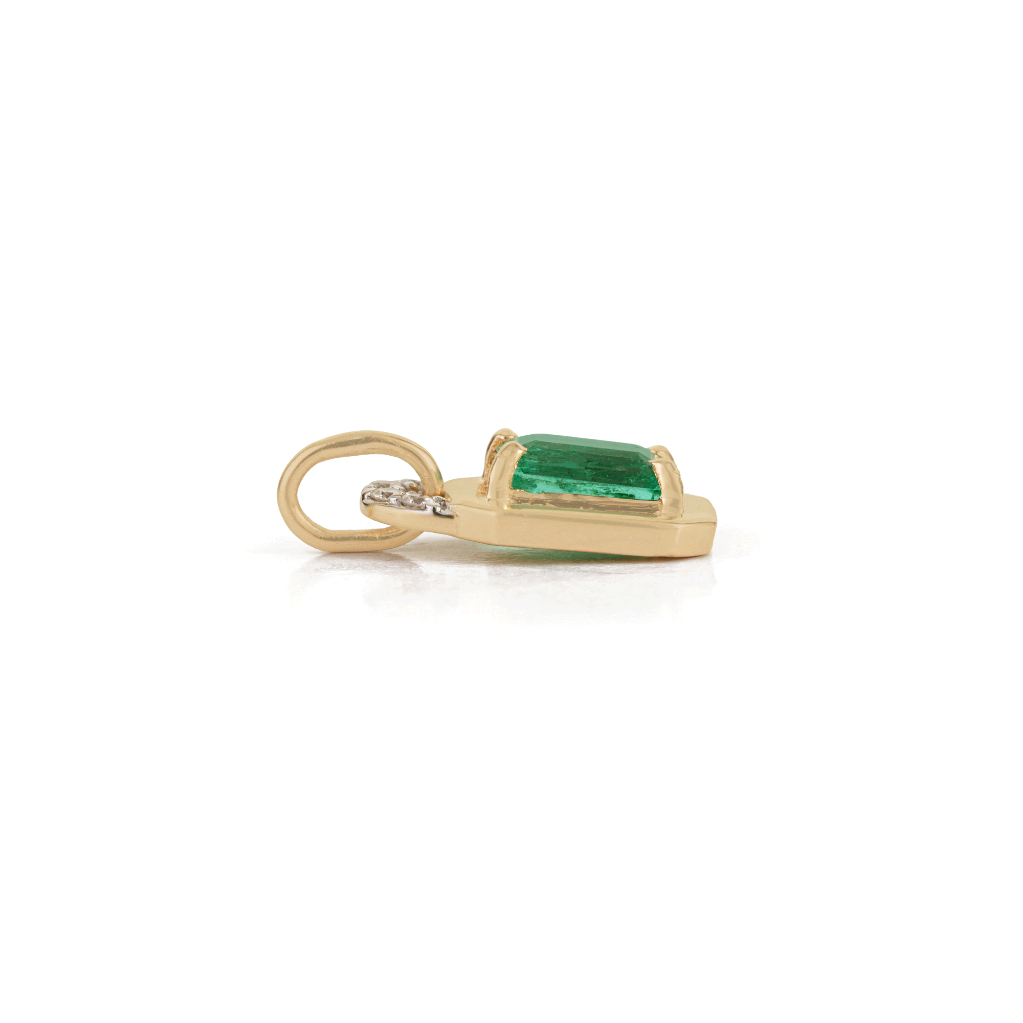 Emerald Diamond Pendant Necklace