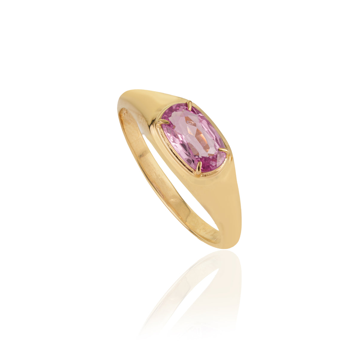 Pink Sapphire Signet Ring