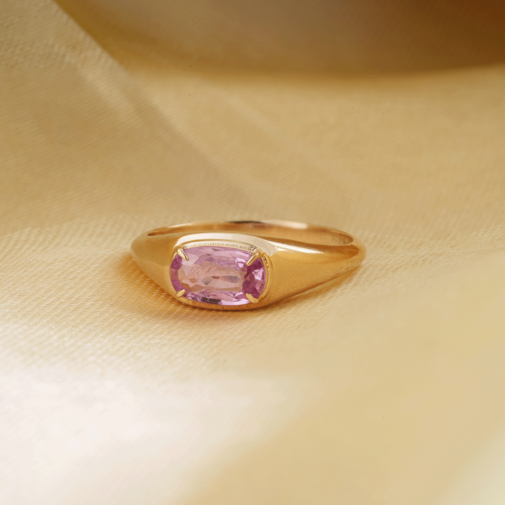 Pink Sapphire Signet Ring