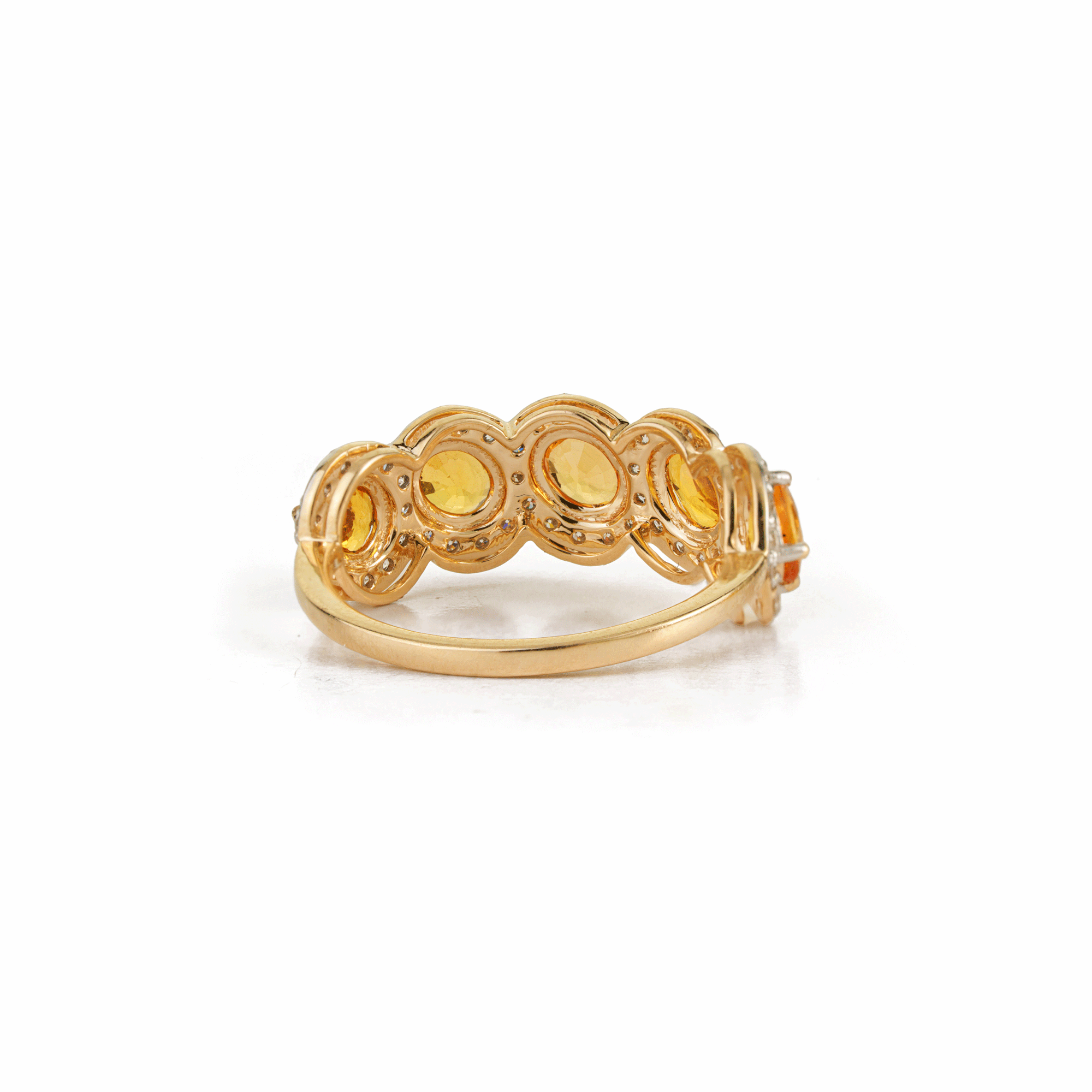 Yellow Sapphire & Diamond Ring
