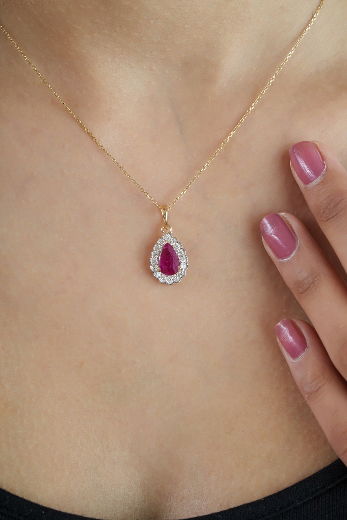 Ruby Diamond Pendant