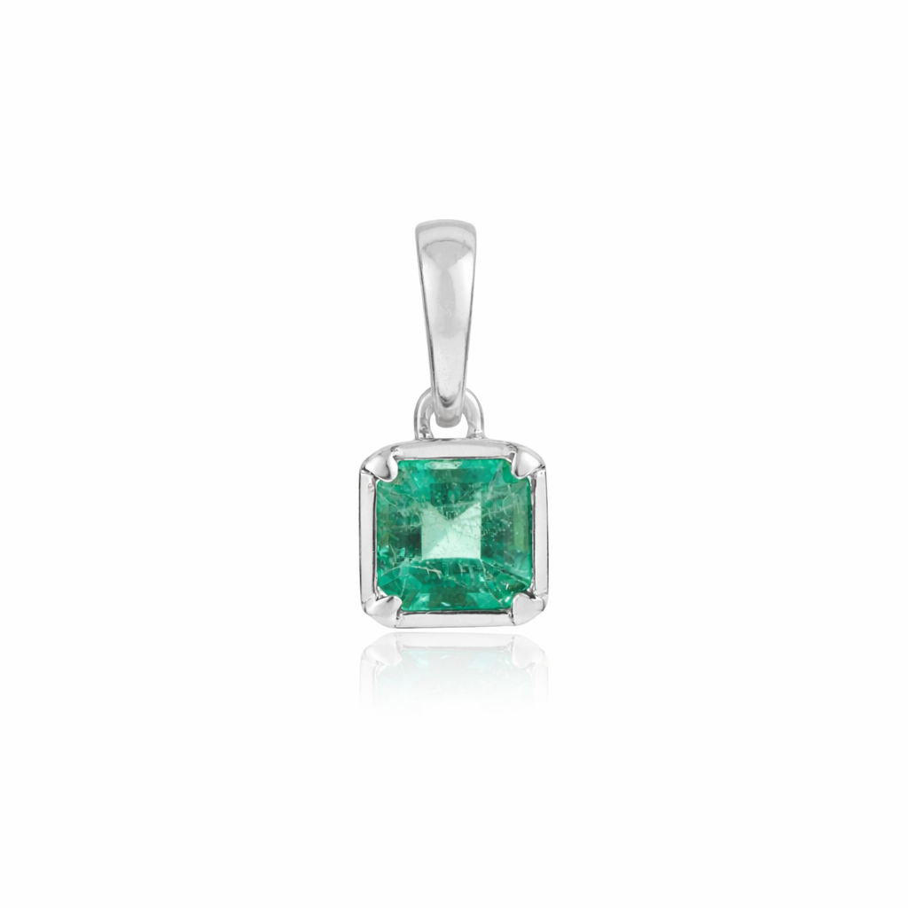 Emerald Pendant Necklace Charm
