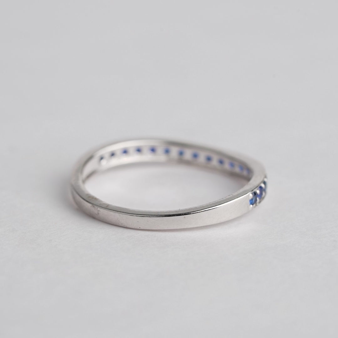 Blue Sapphire Wishbone Ring