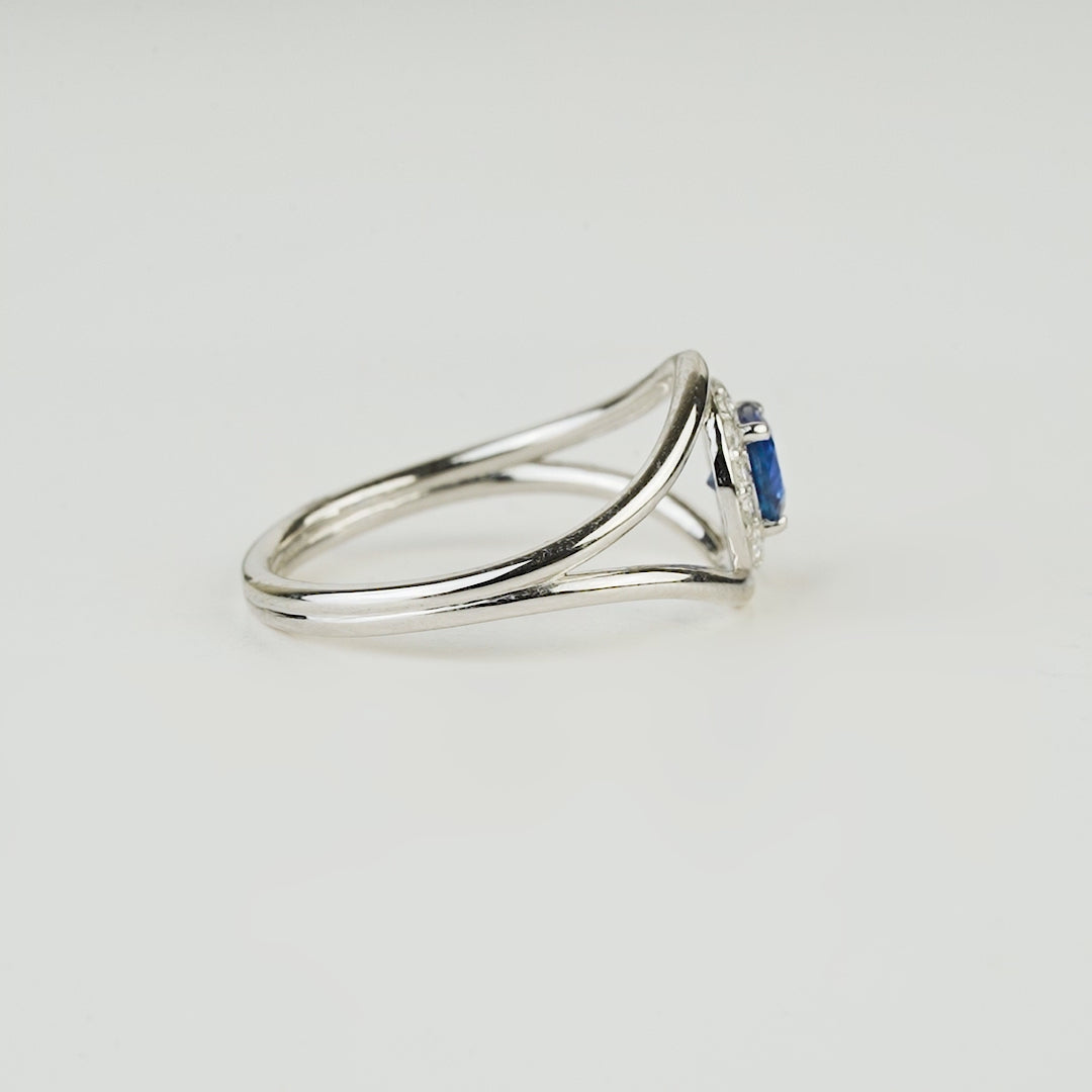 Blue Sapphire Open Ring