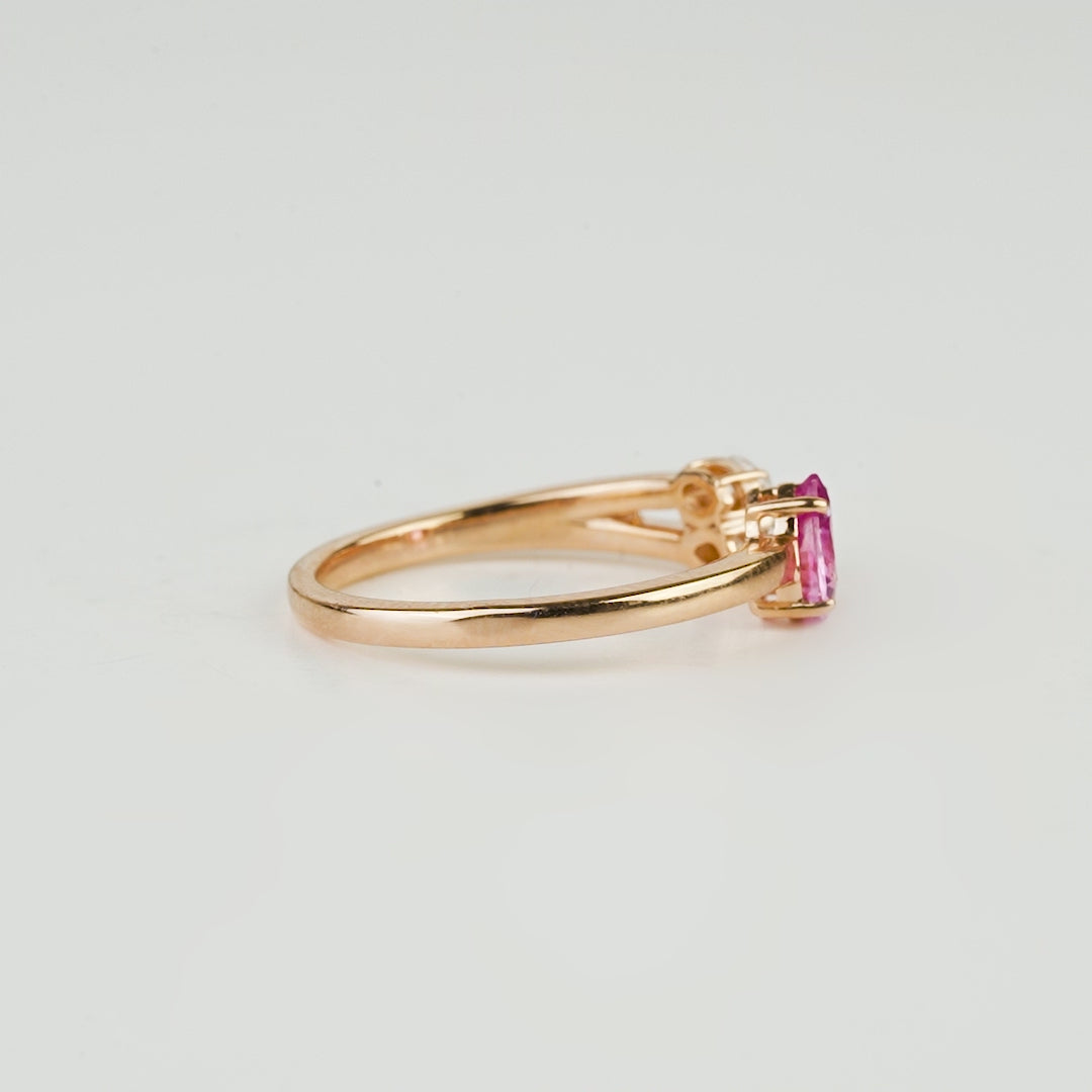 Pink Sapphire Toi et Moi Ring