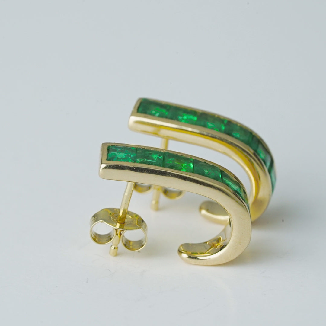 Emerald Stud Earrings