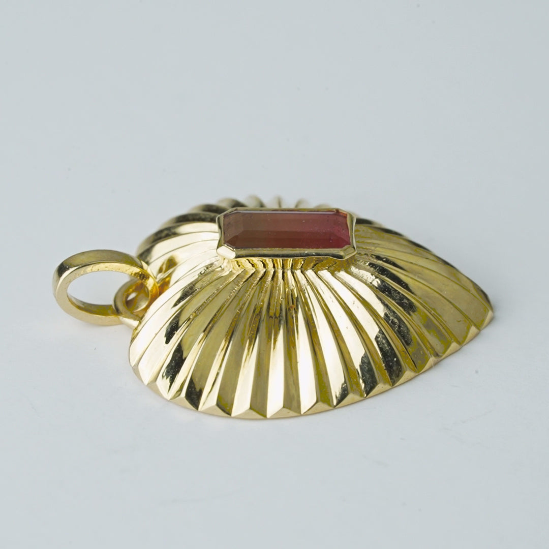 Watermelon Tourmaline Heart Pendant